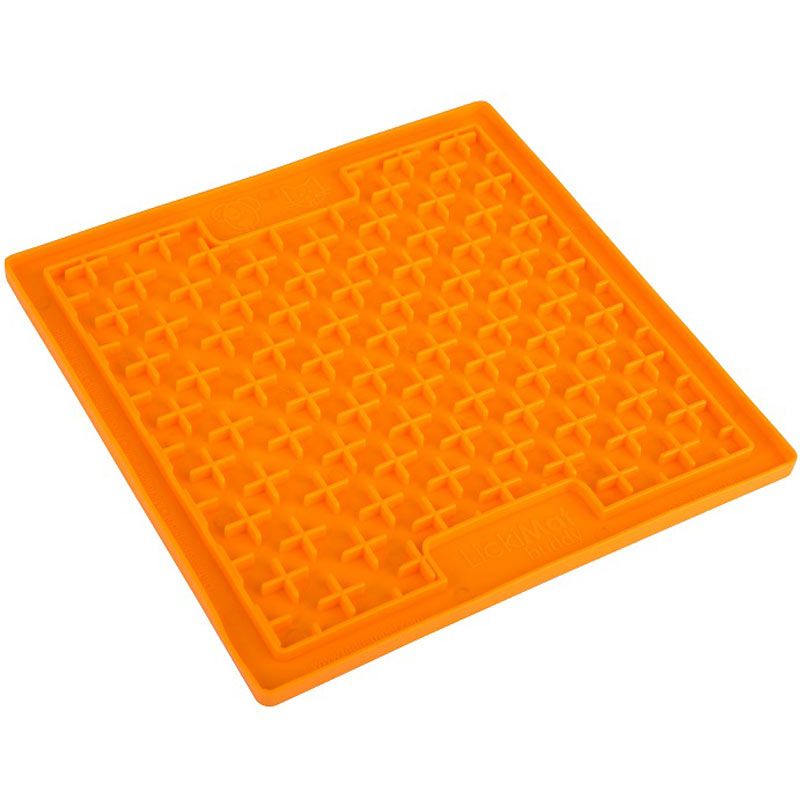LickiMat Buddy Schleckmatte, orange, 20x20 cm