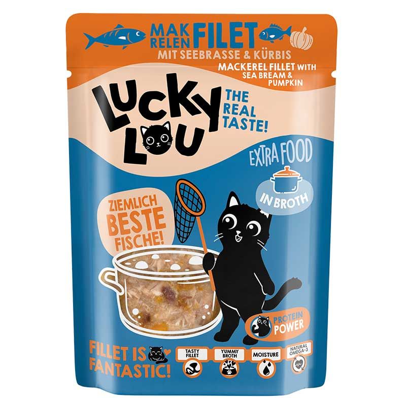 Lucky Lou Extrafood Makrelenfil.+ Seebrasse Broth 70g Pouch