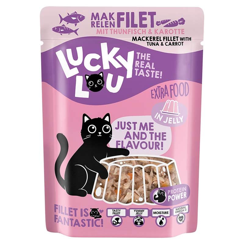 Lucky Lou Extrafood Makrelen+Thunfischfilet Jelly 70g Pouch
