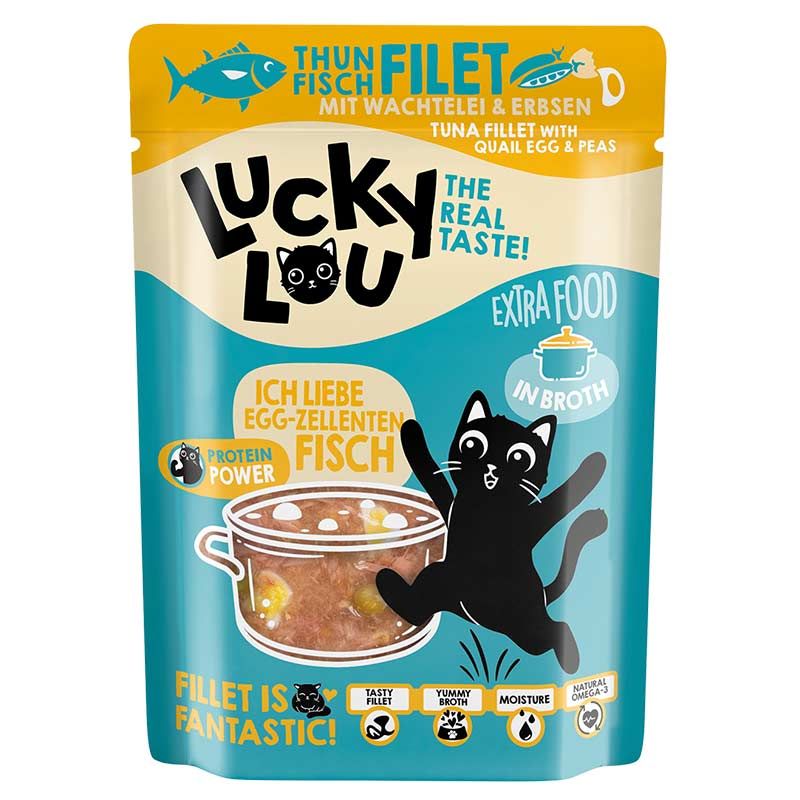 Lucky Lou Extrafood Thunfischfi + Wachtelei Broth 70g Pouch