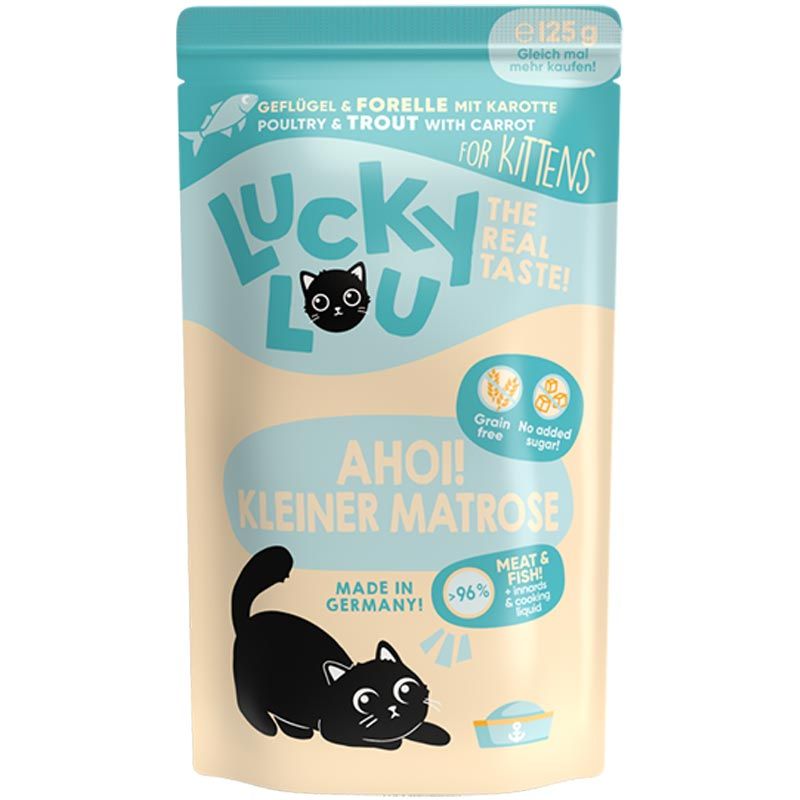 Lucky Lou Lifestage Kitten Geflügel + Forelle 125g