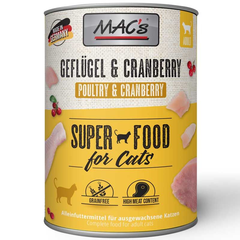 Macs Cat Dose Geflügel und Cranberry 400g
