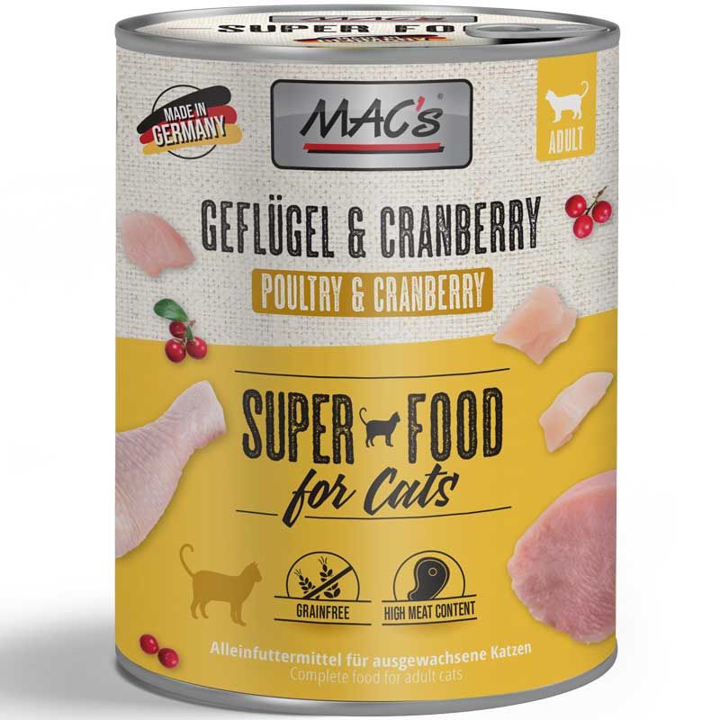 Macs Cat Dose Geflügel und Cranberry 800g