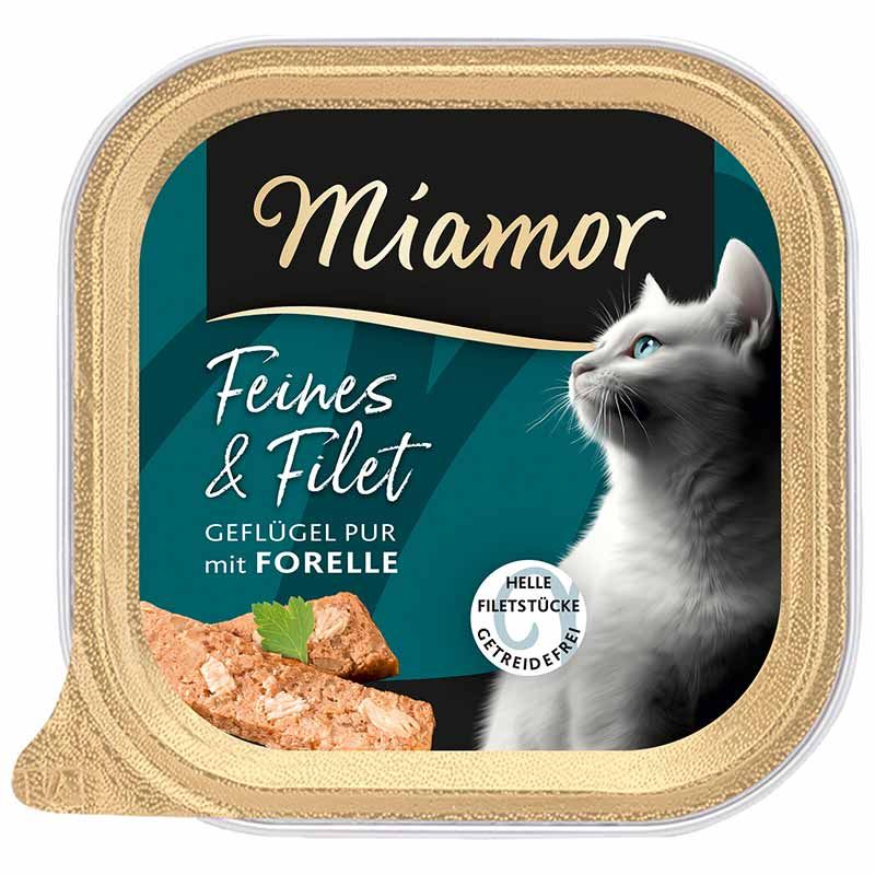 Miamor Feines und Filet Geflügel Pur + Forelle 100g