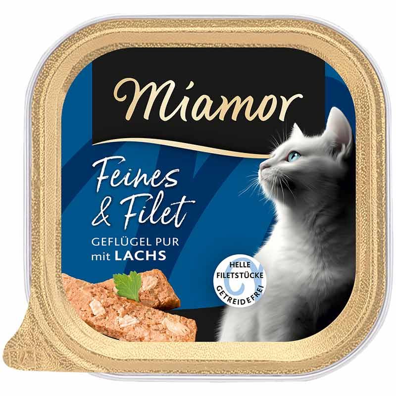 Miamor Feines und Filet Geflügel Pur + Lachs 100g