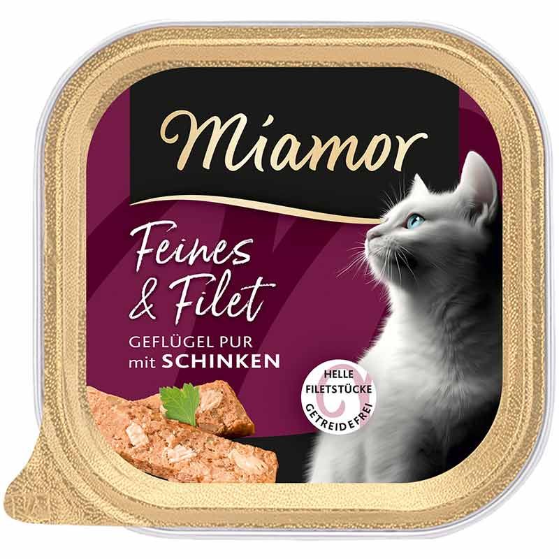Miamor Feines und Filet Geflügel Pur + Schinken 100g
