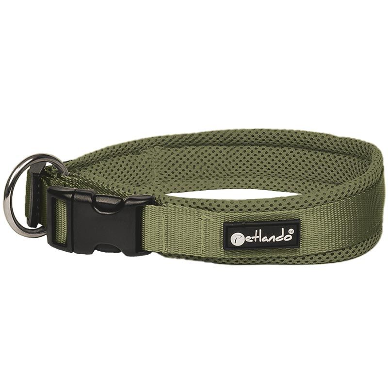 Petlando Mesh Halsband, XXXS: 25-30cm/1,5cm, olive
