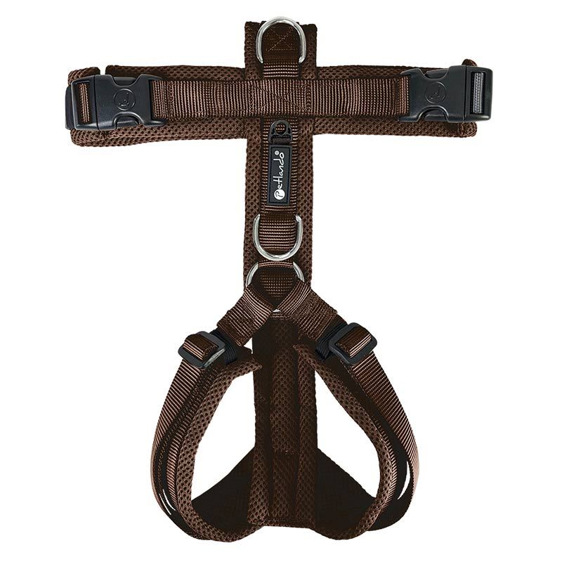 Petlando Mesh Y-Comfort Geschirr, XS: 28-52cm/32-50cm, mokka