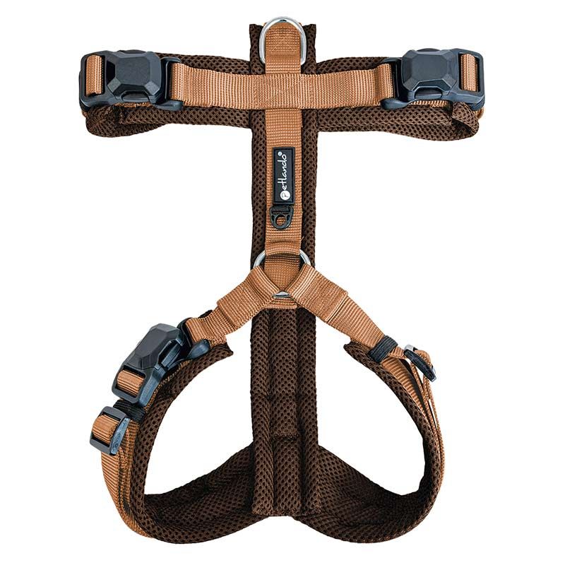 Petlando Magnetech Y-Comfort Geschirr, XS, mokka/cognac