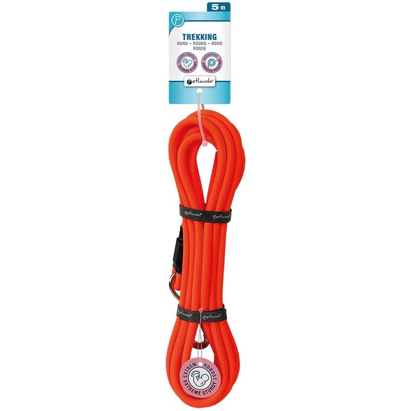 Petlando Trekking Leine Rund, 5m, orange