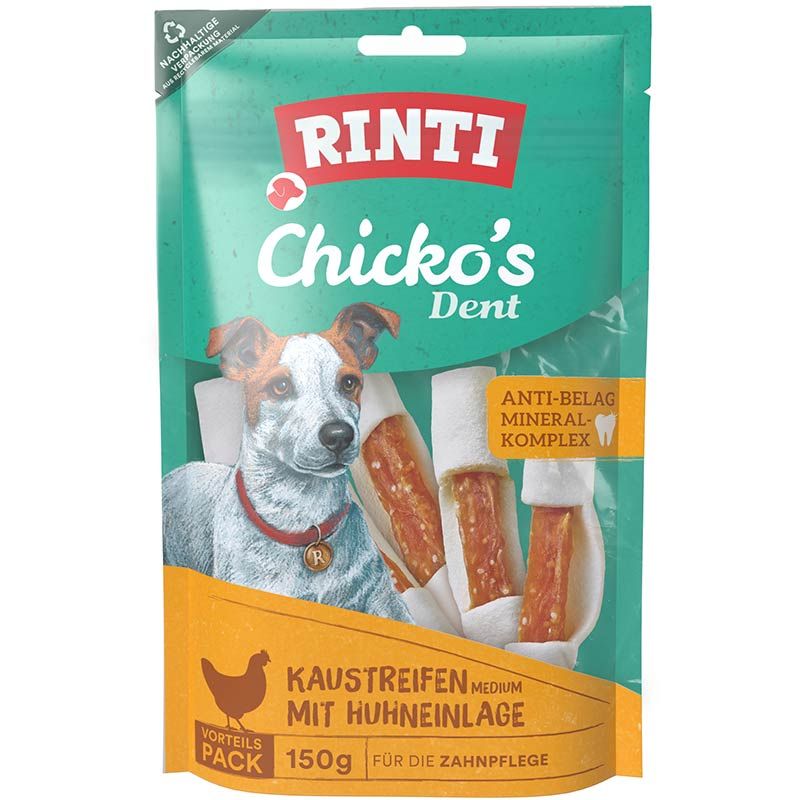 Rinti Snack Chickos Dent mit Huhn medium 150g