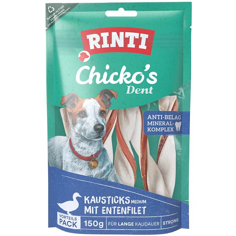 Rinti Snack Chickos Dent Strong mit Ente Medium 150g