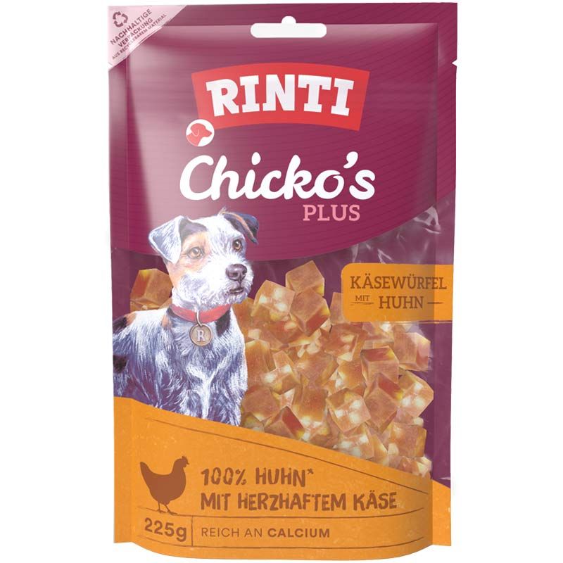 Rinti Snack Chickos PLUS Käsewürfel mit Huhn 225g