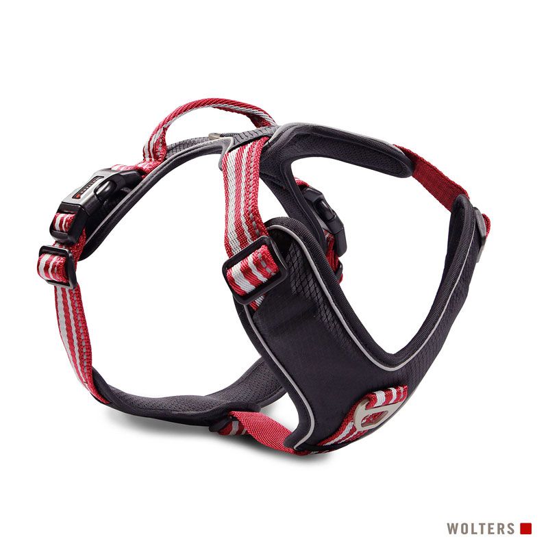 Wolters Geschirr Active Pro, Gr.2: 45-52,5cm/30mm, rot/schw
