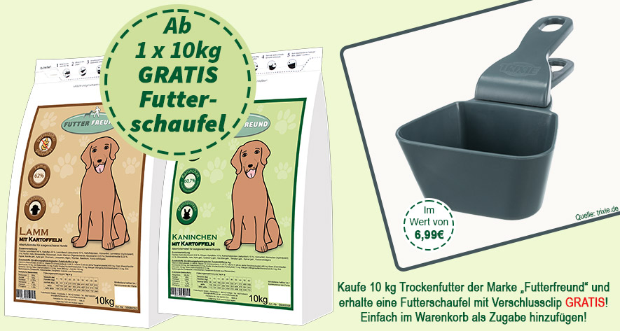 Ab 10kg Futterfreund Trockenfutter - GRATIS Futterschaufel im Warenkorb hinzufügbar!
