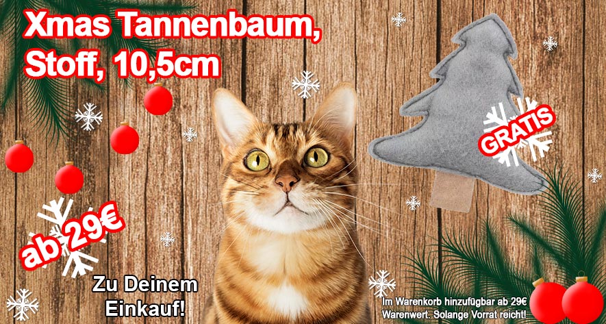 Zugabe ab 29€ Warenwert im Warenkorb hinzufügbar - Xmas Tannenbaum Katzenspielzeug.