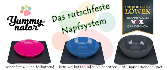 Yummynator - rutschfestes Napfsystem für Hunde & Katzen